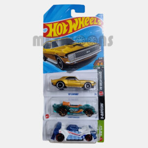 Hot Wheels 67 Camaro (imported) and 2 Fantasies (Indian) -Pack of 3