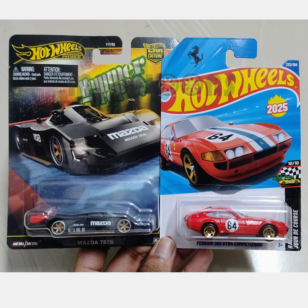 Hot-Wheels-Car-Culture-Mazda-787B-with-Ferrari-365-Red-3