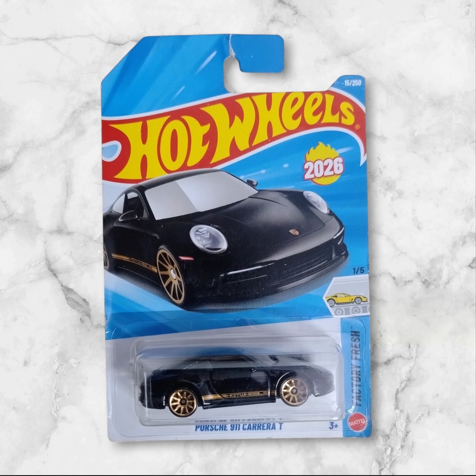 Hot Wheels 911 Porsche Carrera T - (Creased & Bent Card) - Image 1